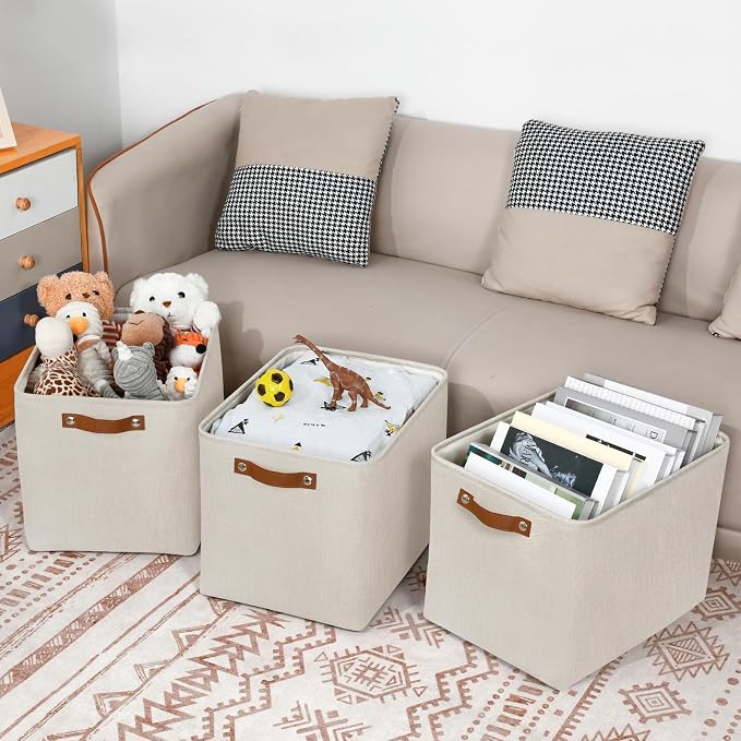 DULLEMELO Large Storage Baskets, Fabric Storage Bins - Image 7