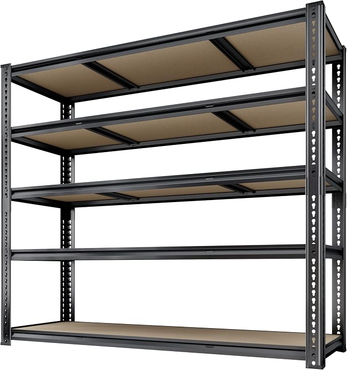 48"W Garage Shelving, 3050LBS Storage Shelves Heavy Duty, 5 Tier Metal Shelving - Image 9