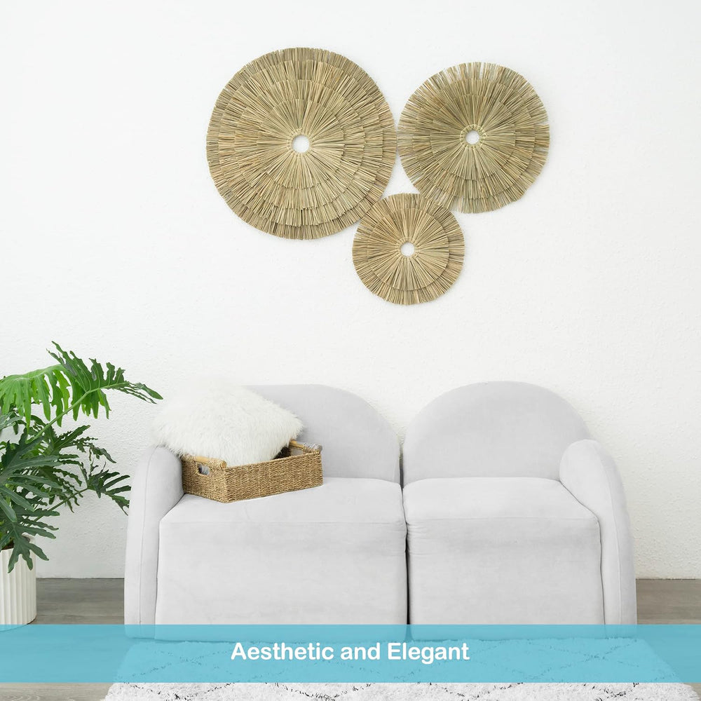 VATIMA Boho Wall Décor – Simple Oversized Wall Basket Décor for Home and Offi...