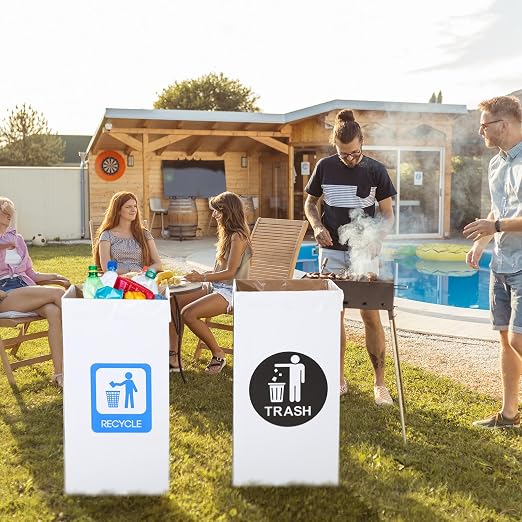 Tioncy 5 Pcs 40 Gallon Corrugated Cardboard Trash Cans Recycling Bins - Image 7