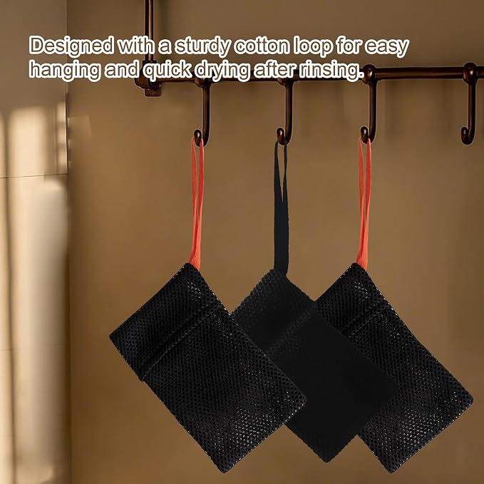 2 Pack Soap Bag Different Roughness Deep and Gentle, Bar Soap Pouch Saver Pocket - Image 7
