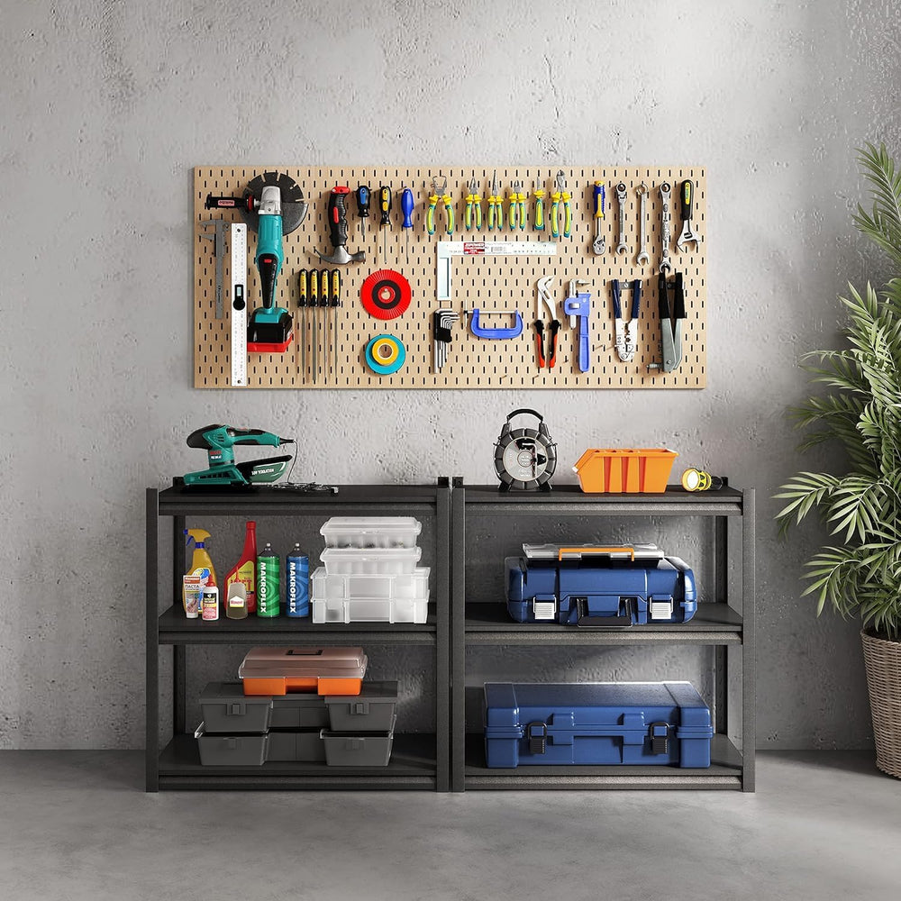 32" W Garage Shelving,900LBS Loads Adjustable Garage Storage Shelves, 3-...