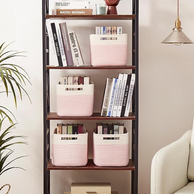 OIAHOMY 4 Pack Storage Baskets for Organizing, Basket for Shelves