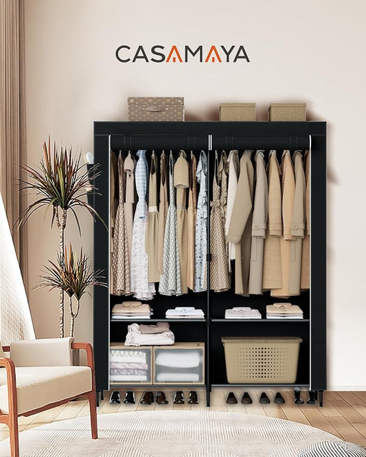 Portable Closet, 54.3 Inch Large Capacity Wardrobe Closet - Image 2