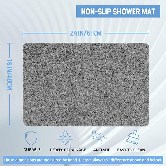 Non-Slip Bathtub Mat, 2 Pack Anti Slip Shower Mat, Fast Drying Bathtub Mats - Image 2