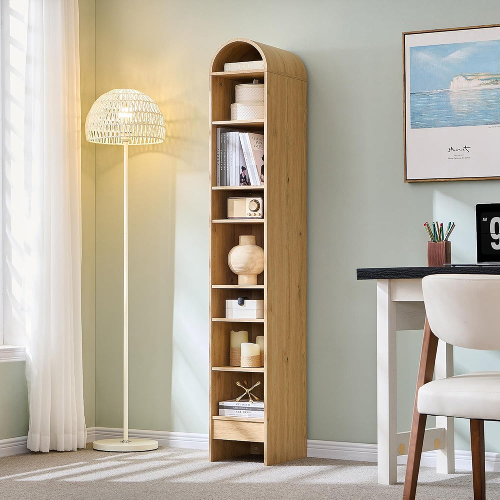 IFBUY 67" Tall Arched Shoe Cabinet, 8 Tiers Shoe Storage Cabinet, Freest...