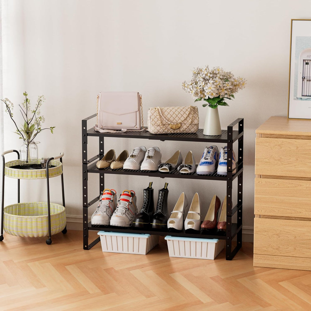 Jojocross Expandable Stackable Aadjustable Shoe Rack Pantry Shelf for Kitchen...