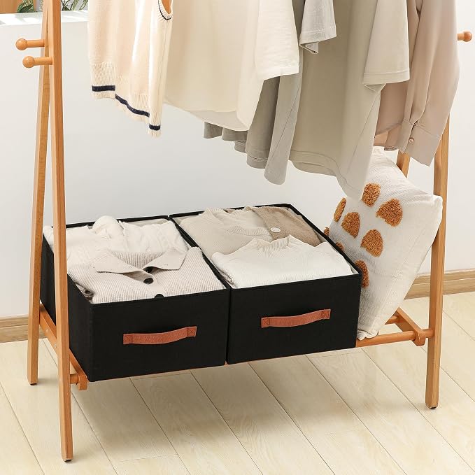 linen closet organizers and storage, 3 Pack Large Storage Baskets, Clothing - Image 9