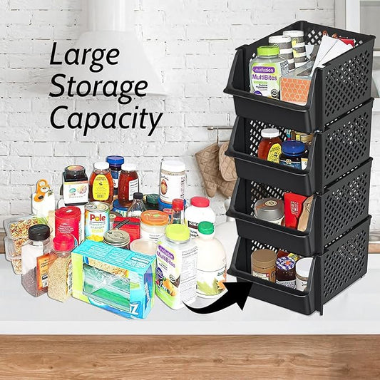 Skywin TidyFriend Plastic Stackable Storage Bins - Image 2