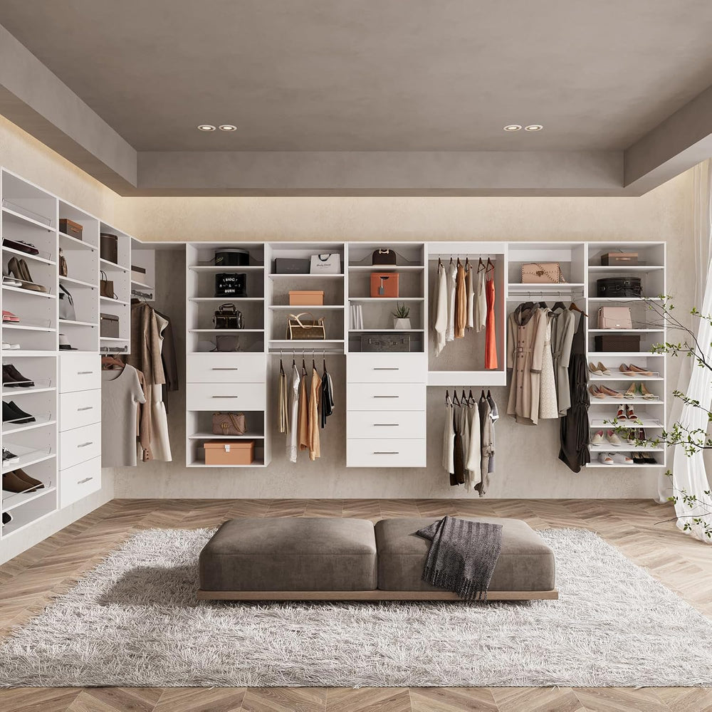 ROOMTEC Modular Closet System, 66" Wall Mounted Modern Closet Organizer ...