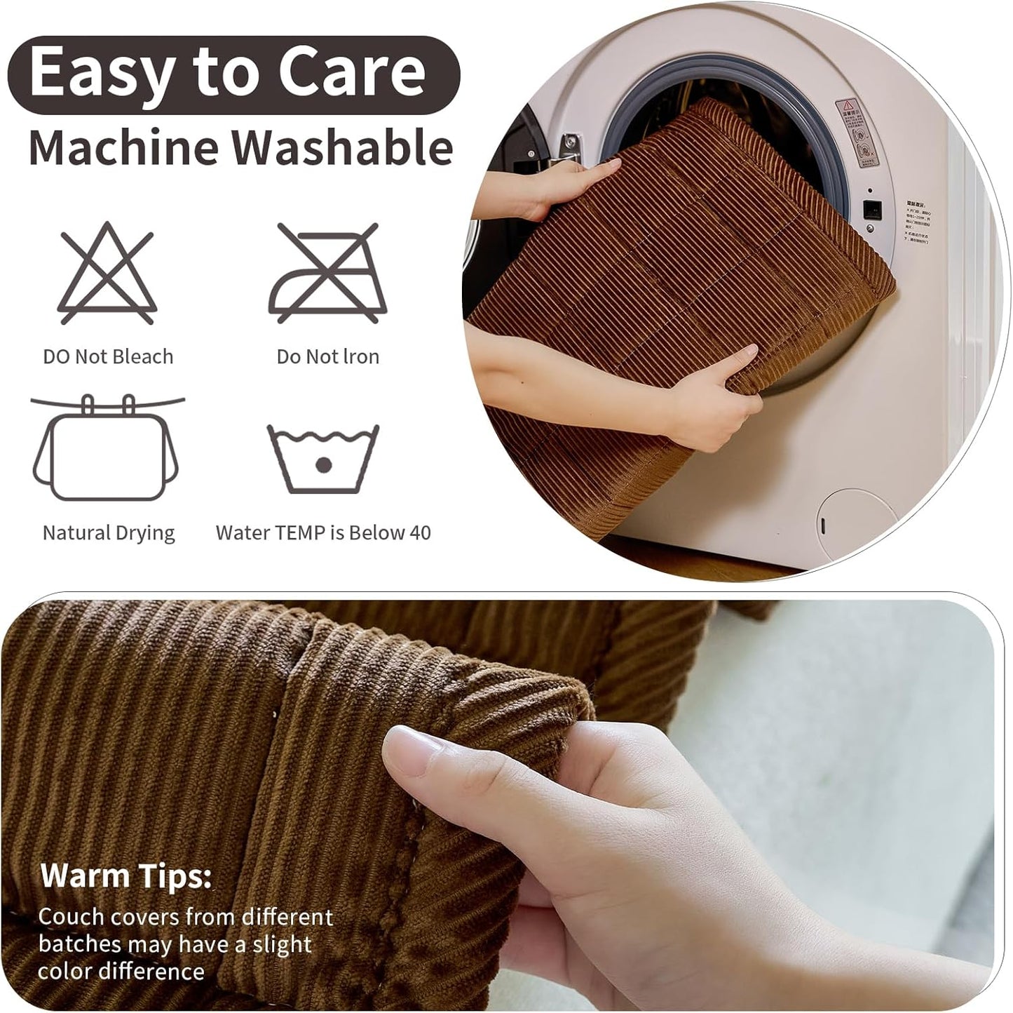 Couch Covers for Dogs Washable, 27.6"x70.9" Non Slip Couch Covers for Loveseat Sofa Pet Friendly, Soft Fuzzy Sofa Covers for Pet, Dog Couch Cover Furniture Protector(1PC,Dark Brown)