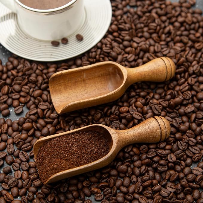 Big Coffee Scoop Shovel, Acacia Large Ground Coffee Scoop 5.9″ Measuring Spoons - Image 6