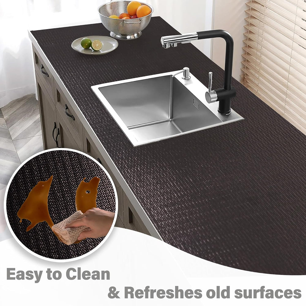 Black Drawer and Shelf Liners for Kitchen Cabinet,Non Slip Cabinet Liners for...