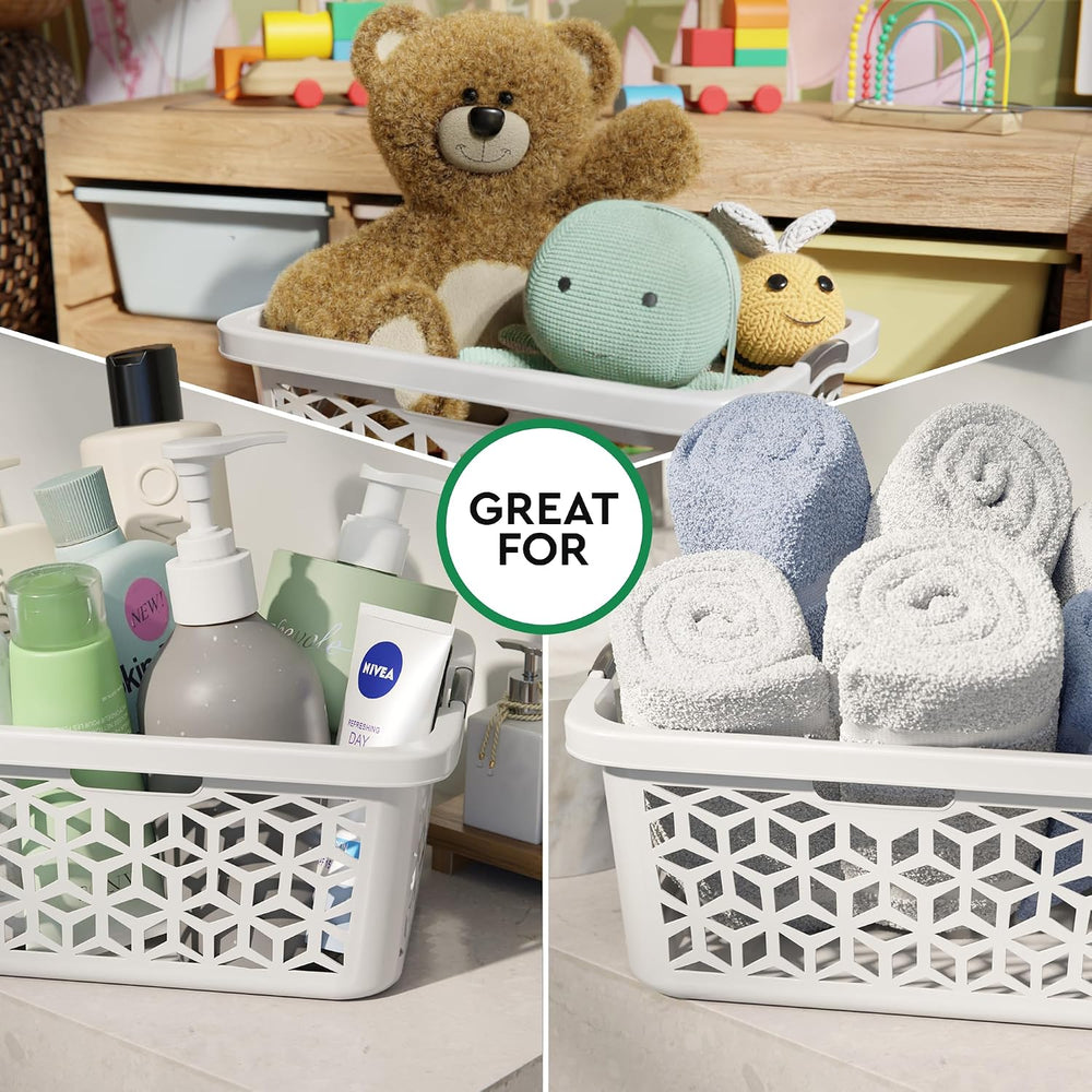 EconoHome Laundry Basket - Large 2 Bushel Laundry Basket with Handles - Stack...