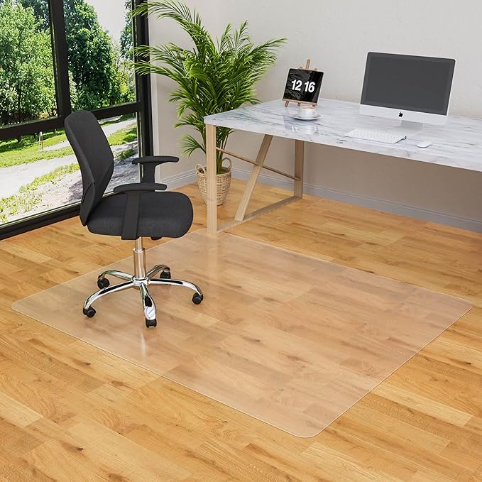Office Chair Mat for Hardwood Floor- 35" x 35" Clear Desk Computer Chair Mat - Image 7