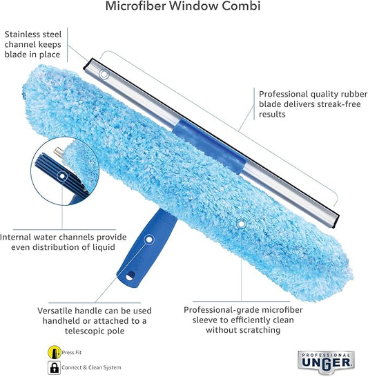 Unger Professional 2-in-1 Squeegee & Scrubber - Image 2