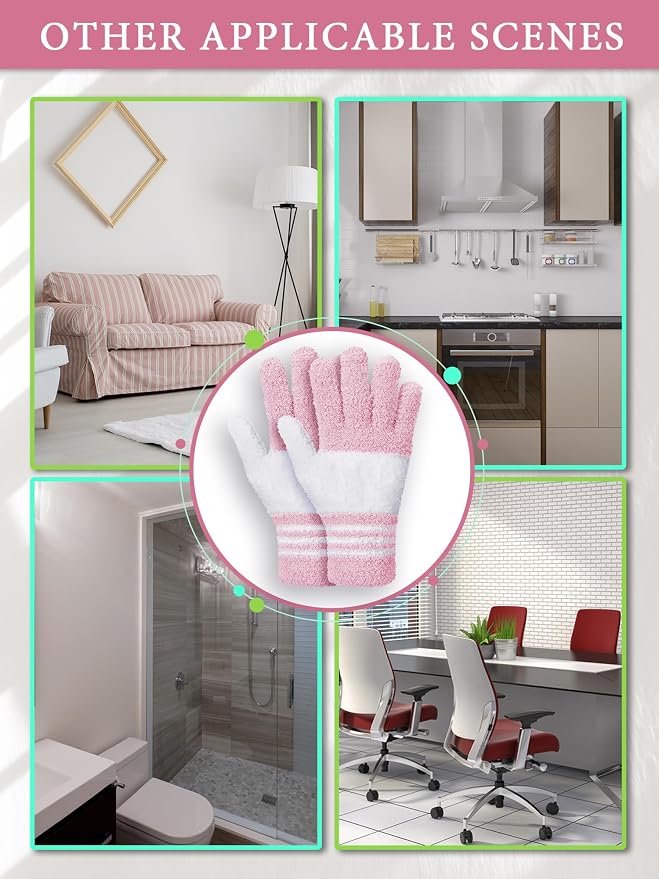 Patelai 3 Pairs Microfiber Plant Dusting Gloves Leaf Cleaning Gloves - Image 7
