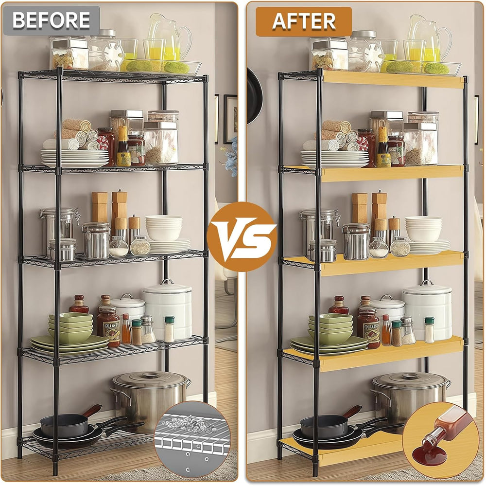 4 Pcs Custom Size Wire Shelf Covers for Pantry, Preventing Leakage of Items &...