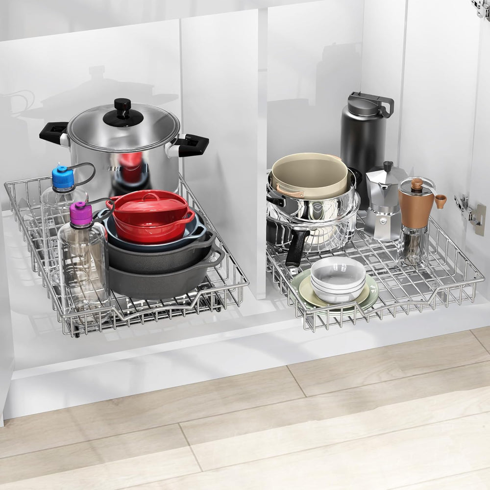 Simple Houseware Under Cabinet Pull Out Sliding Shelf Drawer, 21Dx14W