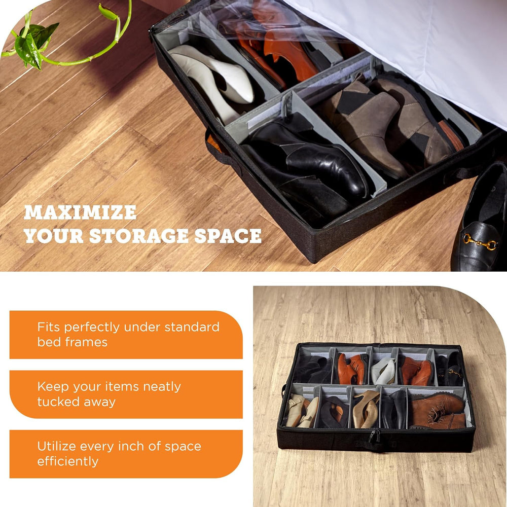 storageLAB Slim Under-Bed Storage Containers - Closet Organizers & Bins -...