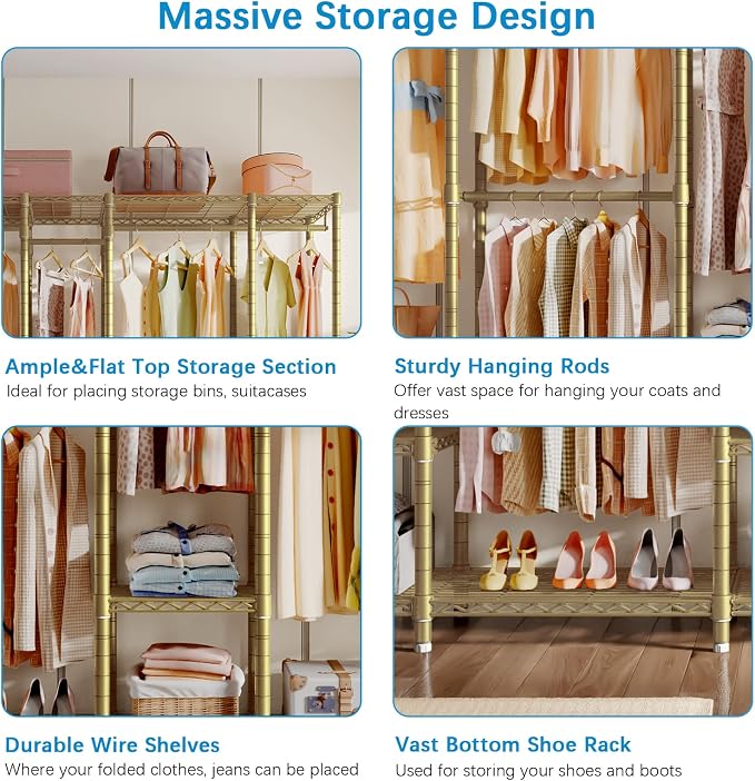 VIPEK V50 Extra Large Portable Closet Rack Bedroom Armoire Freestanding - Image 9