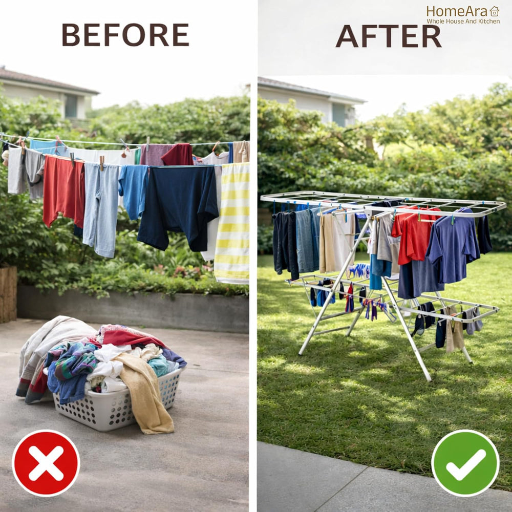 Stainless Steel Cloth Dryer Stand Design for Efficient Drying Space-Saving Fo...