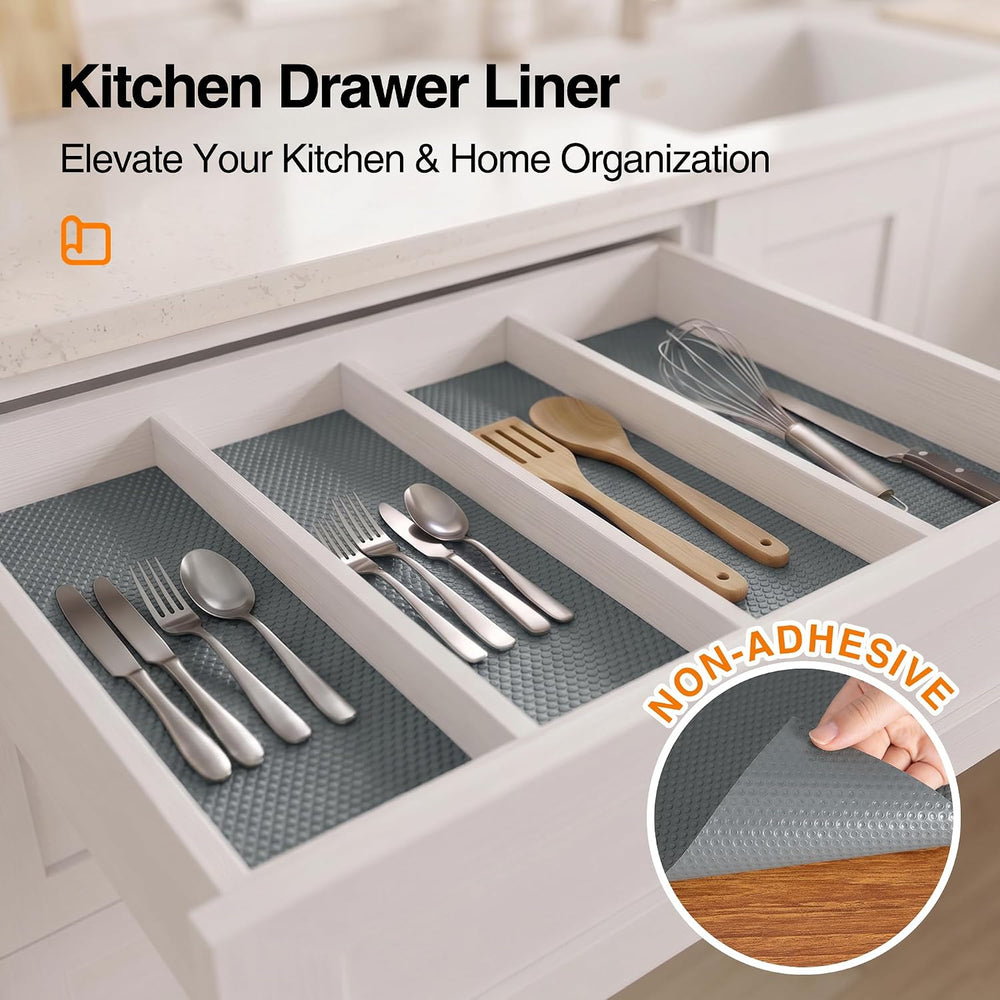 FLPMIX Kitchen Cabinet Shelf Liner: 19"W x 300"L Waterproof Under S...