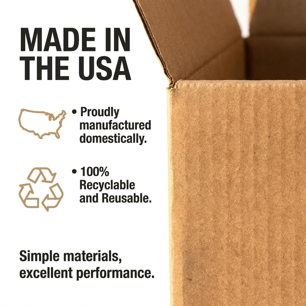 BOX USA Medium Boxes Holds 65 lbs, 17.25x11.25x6, 25-Pack