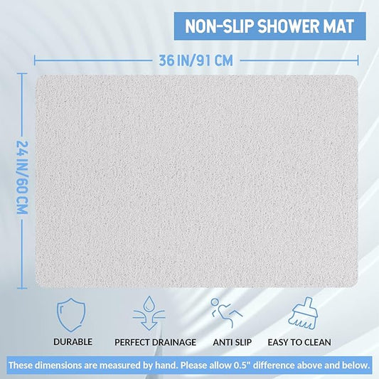 Non-Slip Bathtub Mat, Anti Slip Shower Mat, Fast Drying Bathtub Mats, Foot - Image 2