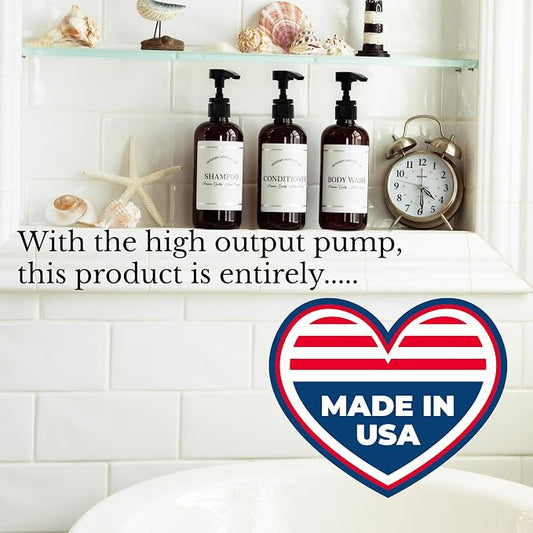 Clear Refillable Shampoo and Conditioner Bottles - Image 2