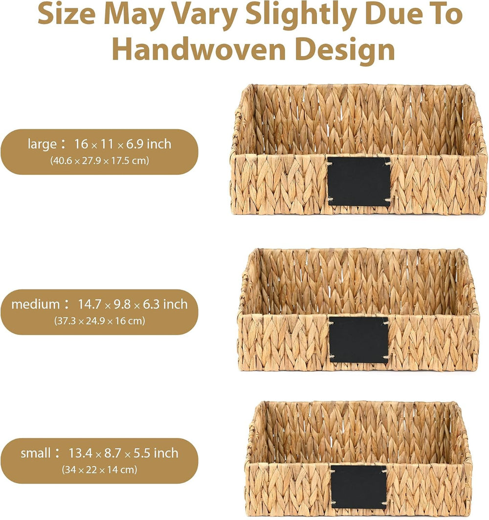Woven Kitchen Basket for Organizing, Storage Bins for Shelf