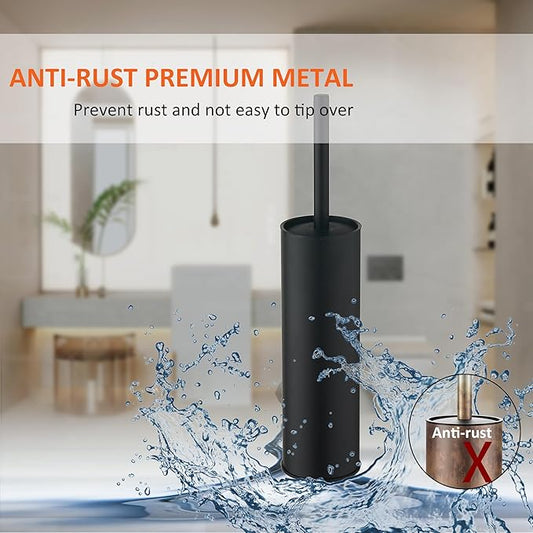 Toilet Brush and Holder Set Premium Material Toilet Bowl Cleaner Free Standing - Image 2