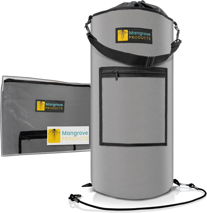 Mangrove Products: Portable Boat Trash Can, Reusable Trash Bag, Boating Equipment, Boat Storage, Boat Accessories Marine, Pontoon Boat Accessories, Fishing, Sandbar, RV, or Camping