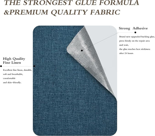 Coarse Linen Repair Patches, Self-Adhesive Linen Fabric Patches, 8X11 inch - Image 2