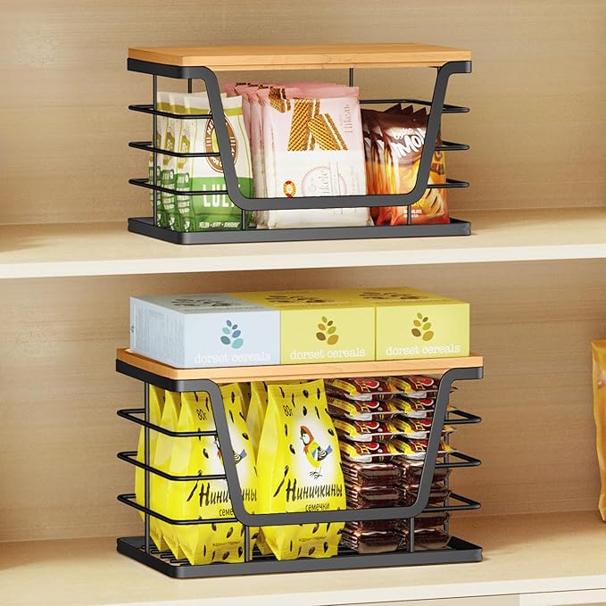 ALOCEO 3 Pack Stackable Storage Bins