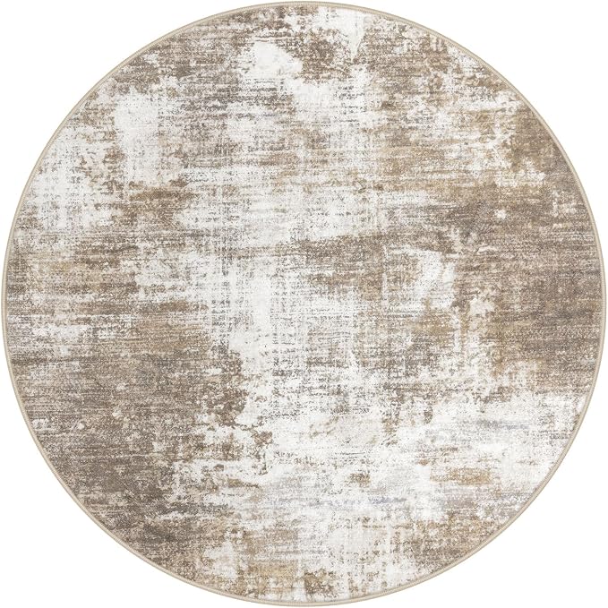 IOHOUZE Round Area Rug 5 Ft Circle Entryway Rugs Round Washable Door Mat Indoor - Image 9