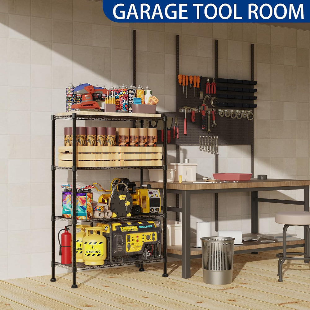 REGILLER 4-Wire Shelving Metal Storage Rack Adjustable Shelves,Standing Stora...