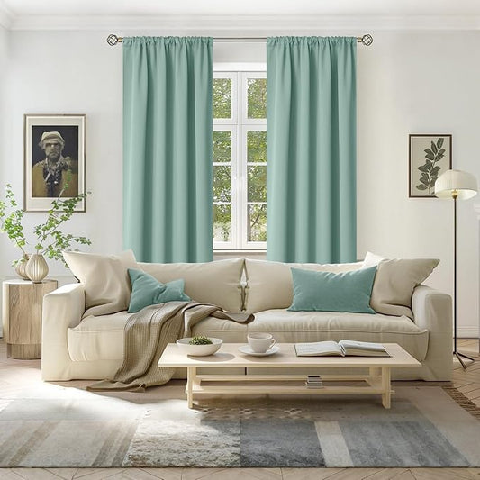 BGment Light Sage Blackout Curtains 84 Inches Long - Image 2