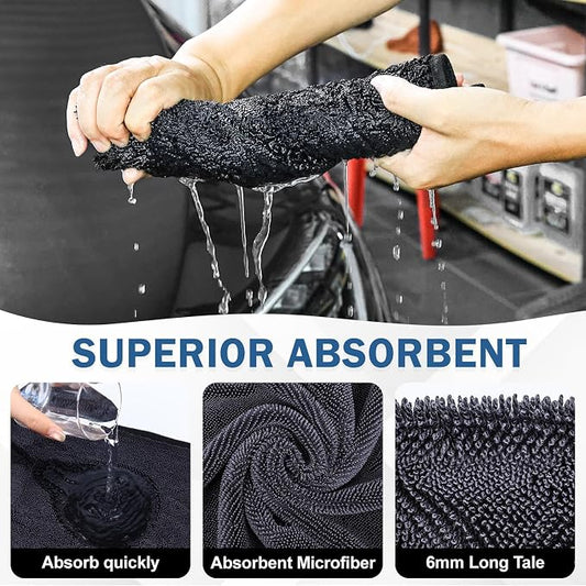 Navona 5-Pack 600GSM Professional Microfiber Car Drying Towels - Image 2