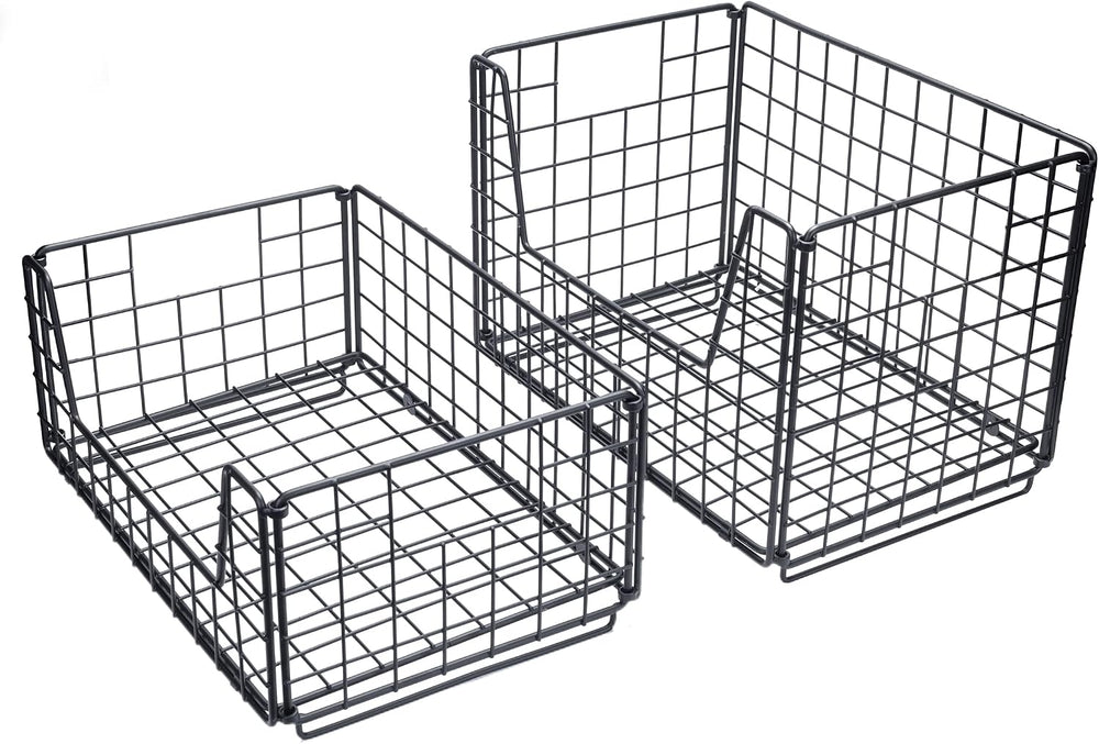TIEYIPIN 2 Tier Metal Wire Storage Basket, Stackable Fruit Vegetable Food Bas...