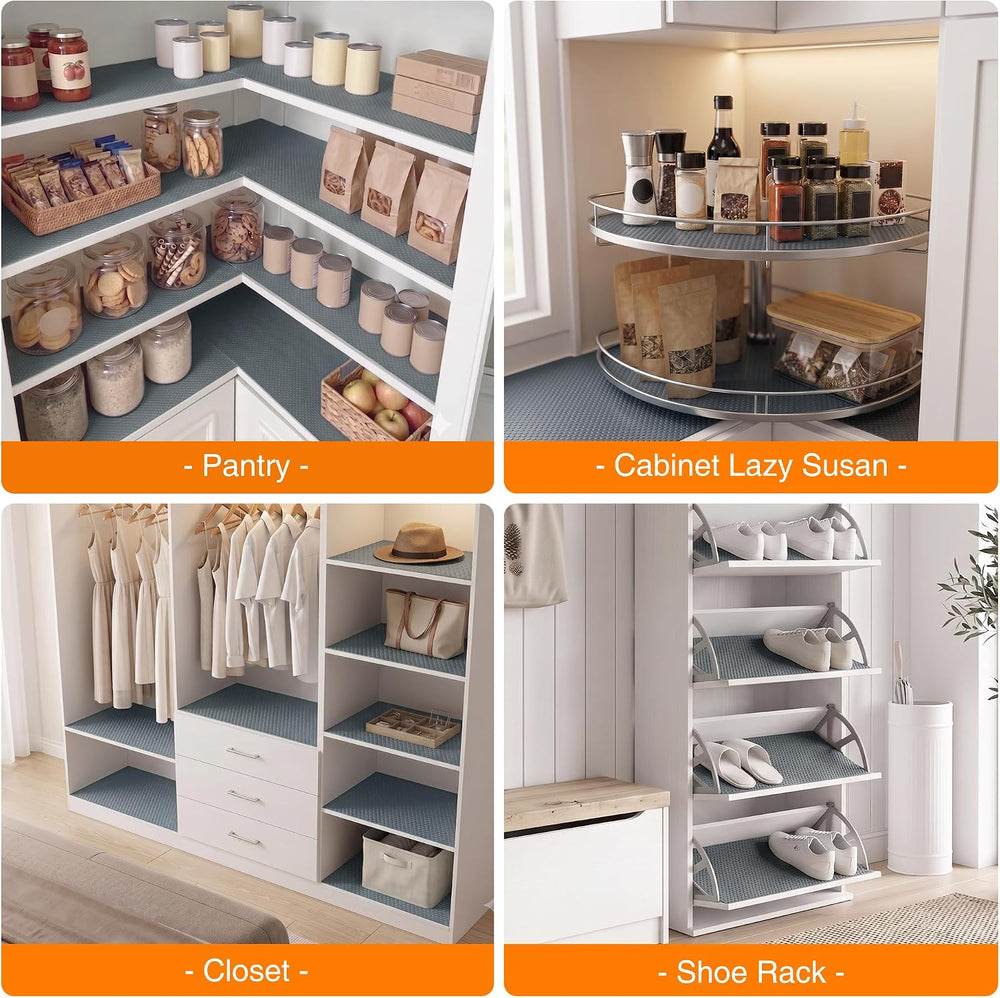 FLPMIX Kitchen Cabinet Shelf Liner: 19"W x 300"L Waterproof Under S...