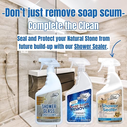 Black Diamond Stoneworks Shower Glass Cleaner Spray & Natural Stone Shower - Image 9