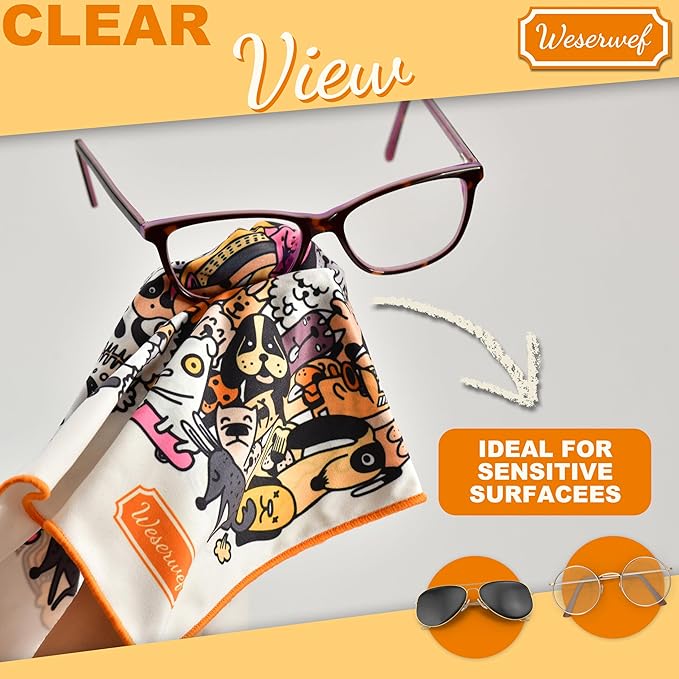 WESERWEF Design Microfiber Glasses Cleaning Cloth – Premium Cleaning Cloth - Image 6