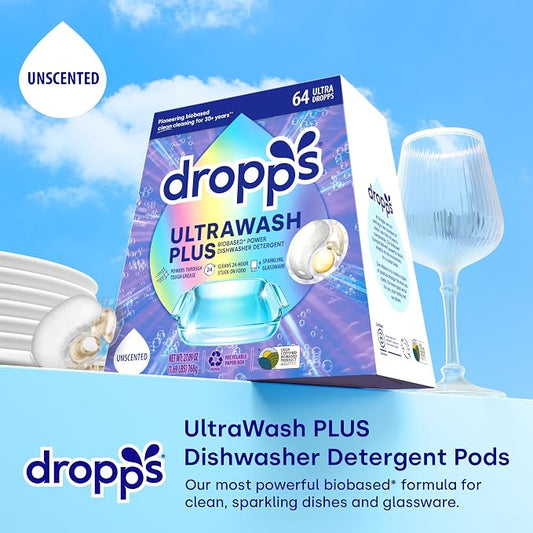 Dropps UltraWash Plus Dishwasher Detergent, Unscented - Image 2