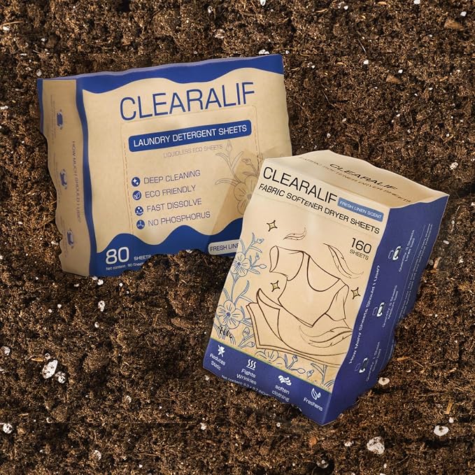 Clearalif All in One Laundry Detergent Sheets Kit, Fresh Linen Scent, 160 Loads - Image 6
