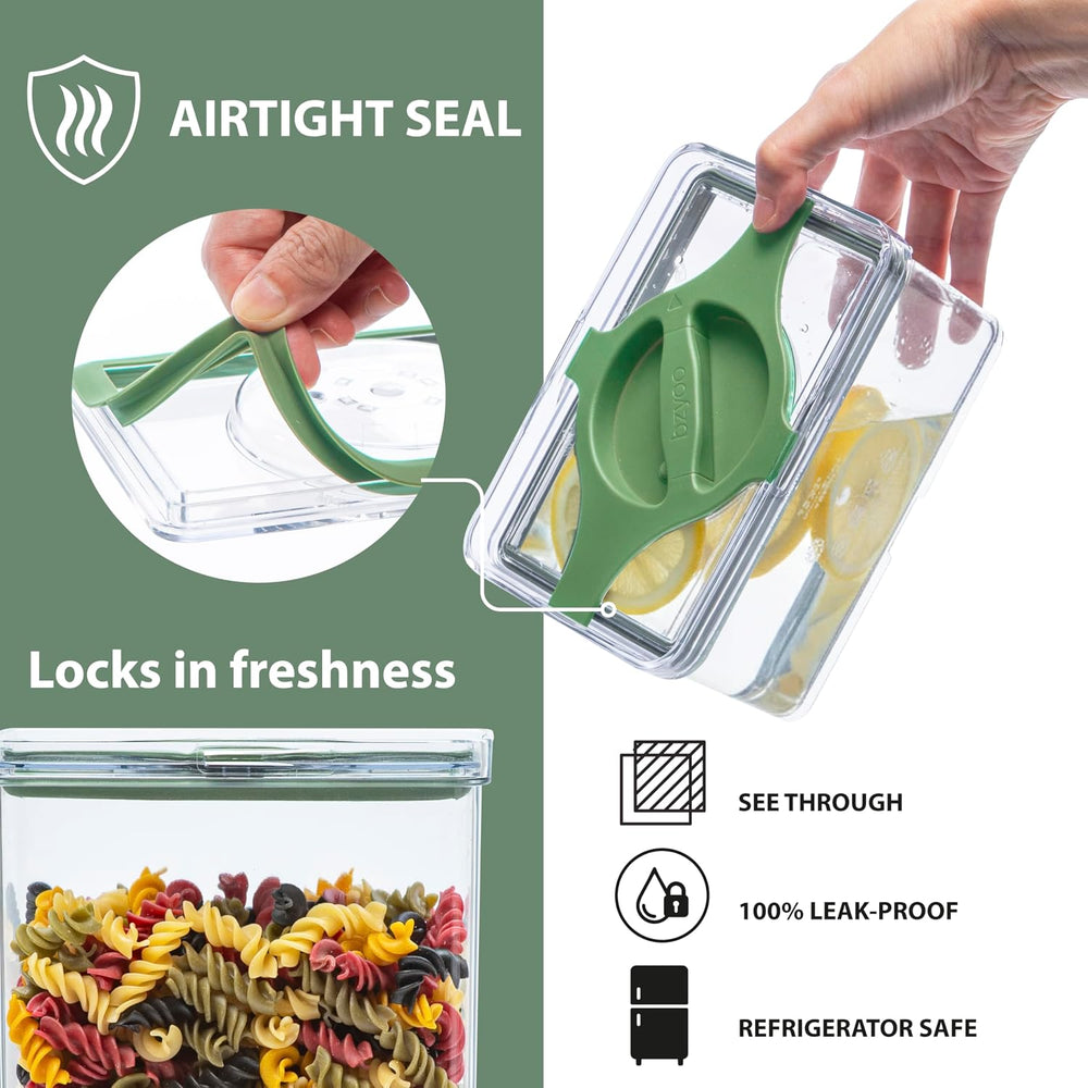 Airtight Pantry Storage Container 5 PC Set Twist-Lock Lid, Sand