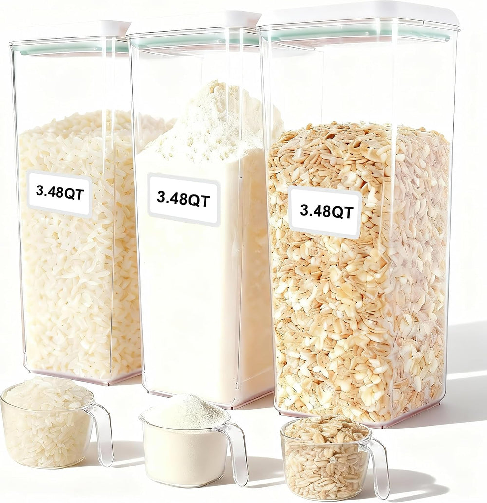 Pop Airtight Food Storage Containers with Lids for Kitchen Pantry Organizing ...