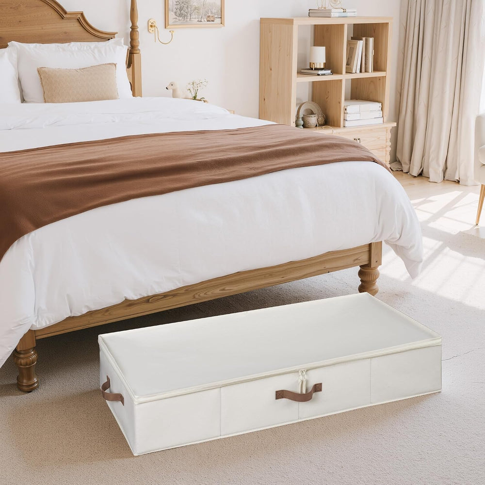 StorageWorks 7 Inch Low Profile Under Bed Clothes Storage Bins with Lids