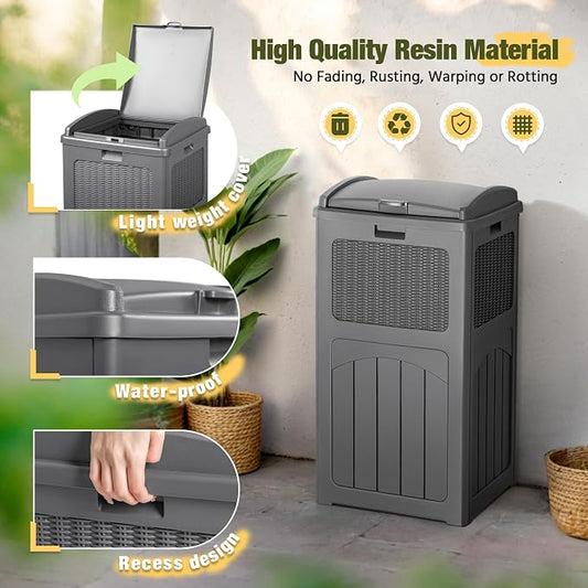 Devoko 33 Gallon Outdoor Trash Can - Image 2