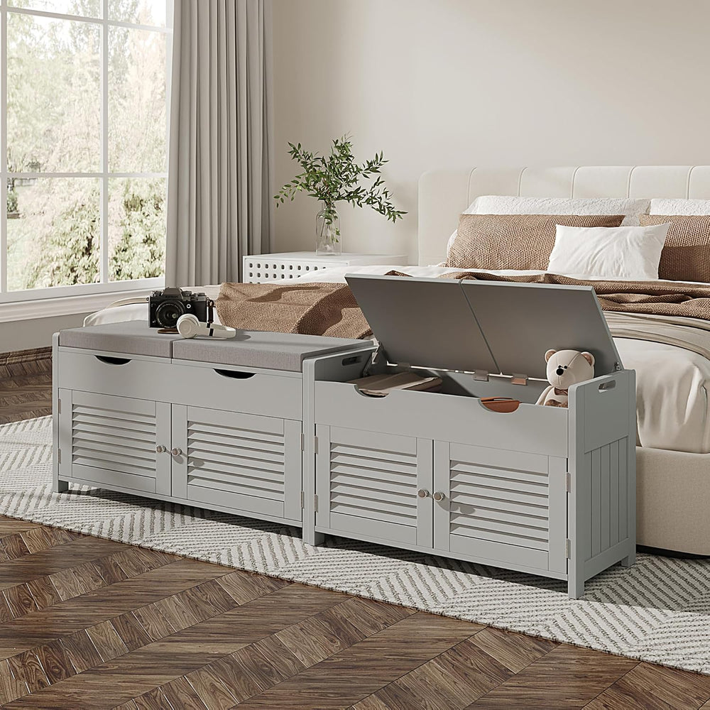 ChooChoo Shoe Storage Bench with Lift Top Storage & Cushioned Seats